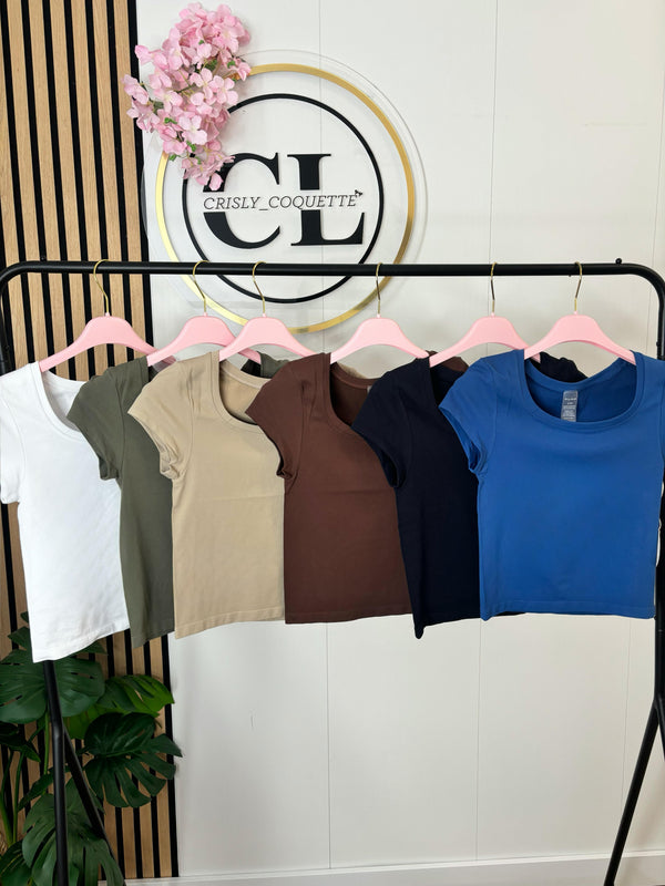 Camiseta básica cropped